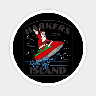 Harkers Island, NC Christmas Vacationing Waterskiing Santa Magnet